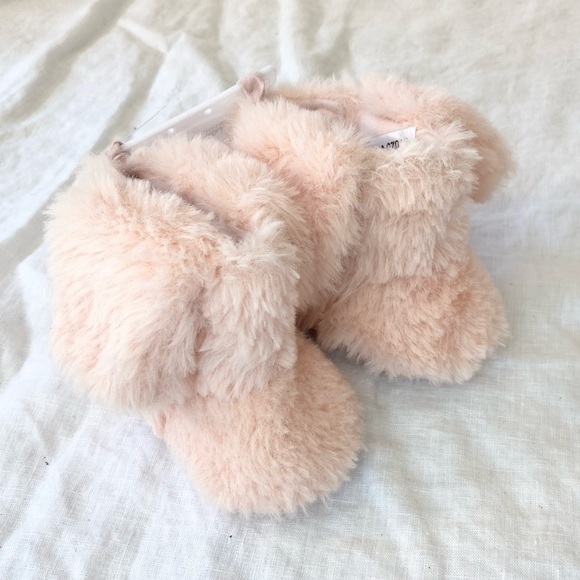 NWT - Rising Star Pink Bunny Booties Slippers - Picture 2 of 12